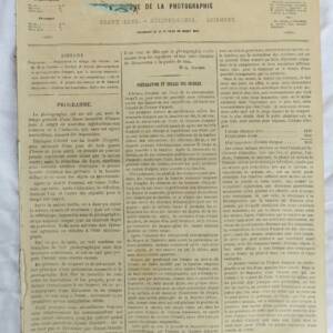 photographie première revue LA LUMIERE 1860
