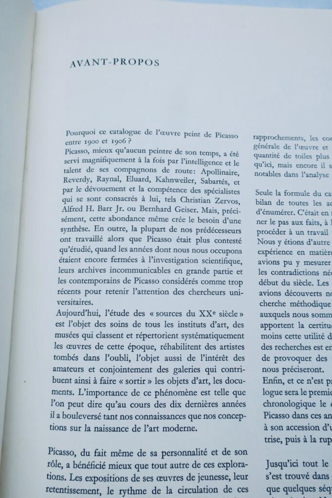 PICASSO 1900-1906: catalogue raisonné de l’oeuvre peint