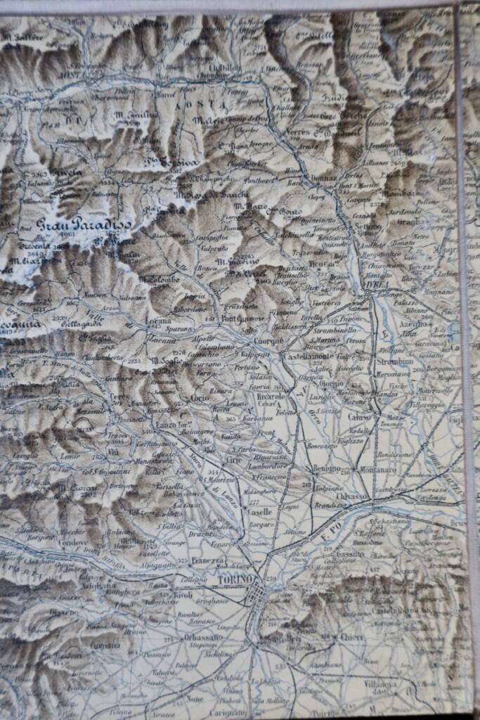 Karte von Piémont und Mailand 1900