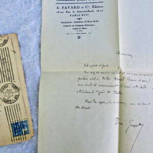 Pierre Gaxotte lettre autographe signée
