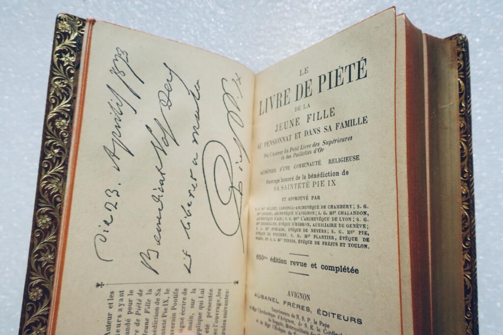 Piety book for schoolgirl and family life