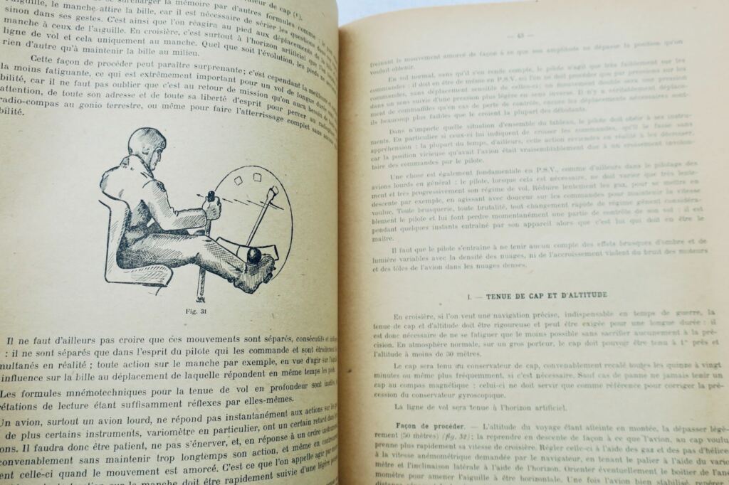 Pilotage pilotage aux instruments 1945 PSV vol de nuit avions lourds…