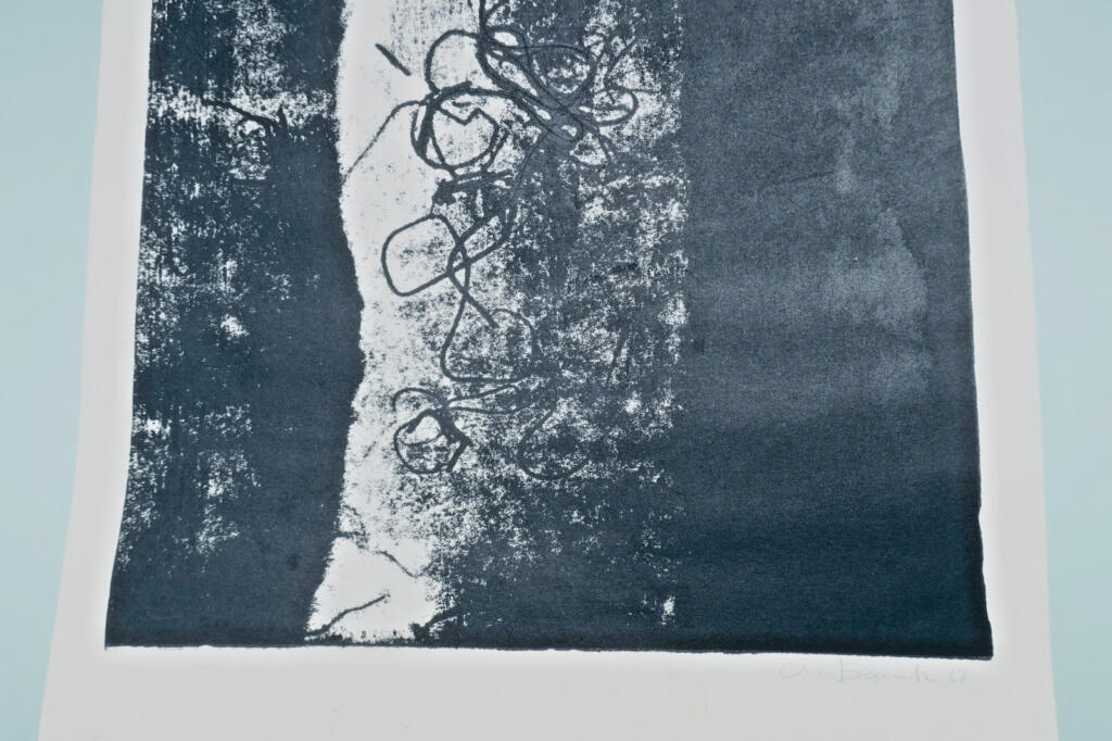 Stencil on thick paper, 40.5 x 30.5 cm, artist's name illegible