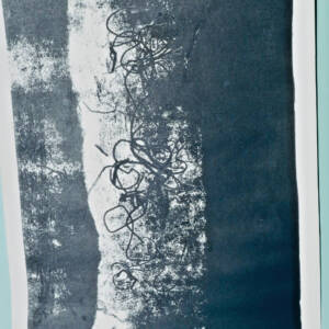 Pochoir sur papier fort, 40,5 x 30,5 cm, nom de l'artiste illisible