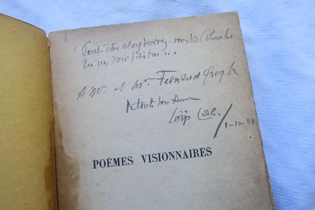 Visionäre Gedichte mit Autoreninschrift