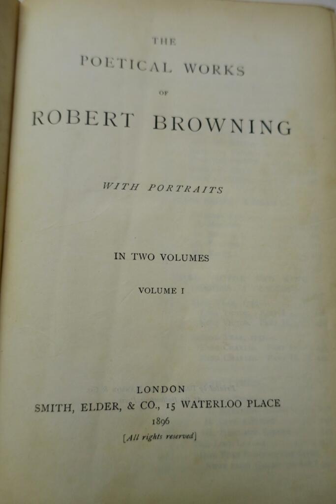 Complete Poetical Works, Victorian Dramatic Master