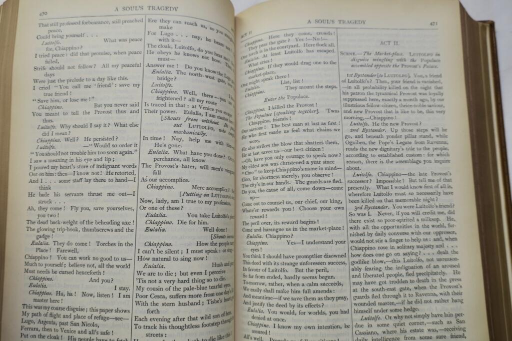 Complete Poetical Works, Victorian Dramatic Master