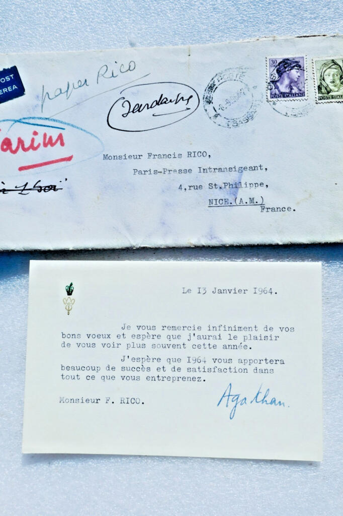 Aga Khan Memoiren mit Cocteau-Vorwort und signiertem Brief