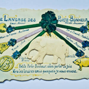 Porte Bonheur carte festonnée