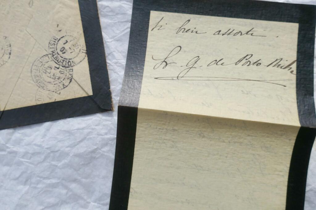 Handschriftlicher Brief an Fernand Greghs Ehefrau