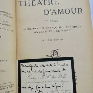 PORTO-RICHE Théâtre d'amour DÉDICACE