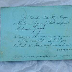 Présidence de la République Armand Fallières carton