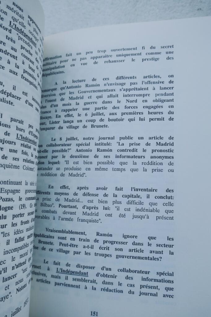 presse frontière l’Indépendant Pyrénées-Orientales et la guerre civile espagnol