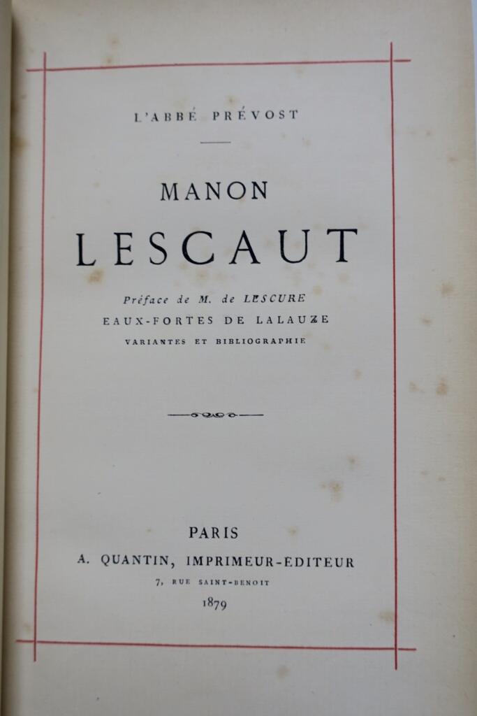 Manon Lescaut with Lalauze etchings