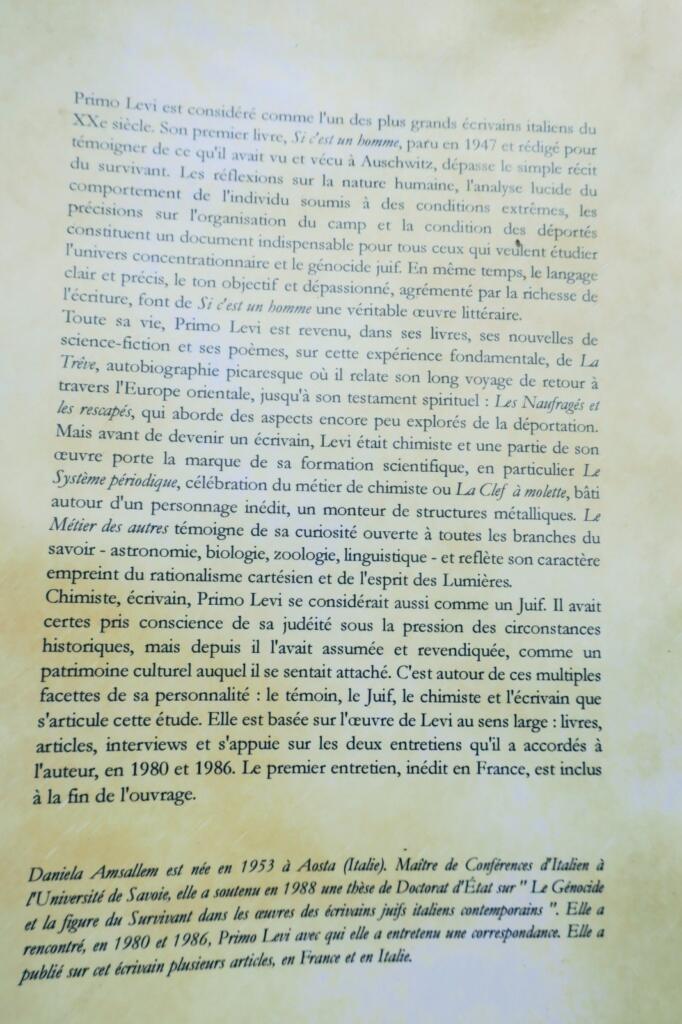 Primo Lévi, au miroir de son œuvre: Le témoin, l&rsquo;écrivain, le chimiste