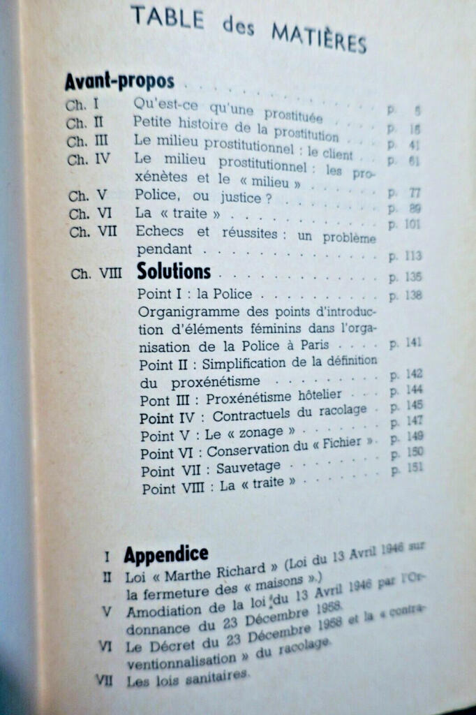 Prostitution VIVIEN Solution au problème de la prostitution