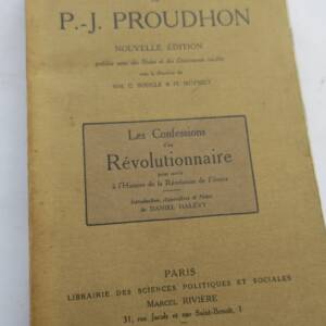 PROUDHON (Pierre-Joseph) Confessions d'un révolutionnaire pour servir à l'histoi