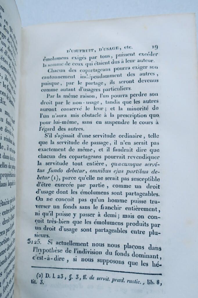 Proudhon TRAITE DES DROITS D&rsquo;USUFRUIT, D&rsquo;USAGE, D&rsquo;HABITATION, ET 1825