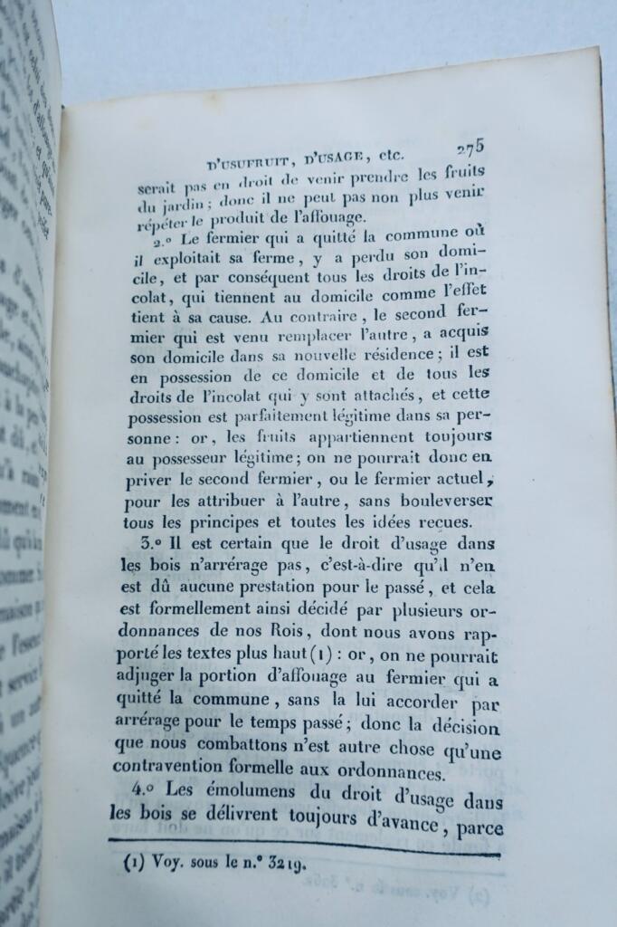 Proudhon TRAITE DES DROITS D&rsquo;USUFRUIT, D&rsquo;USAGE, D&rsquo;HABITATION, ET 1825