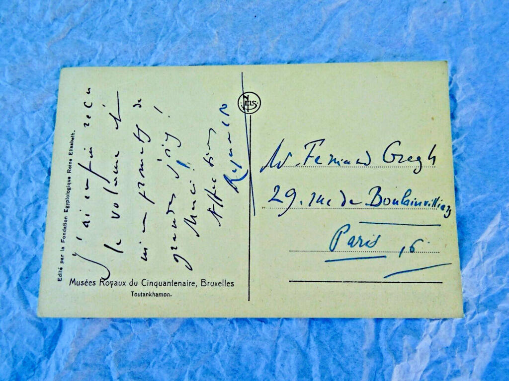 PROUST Reynaldo Hahn carte signée