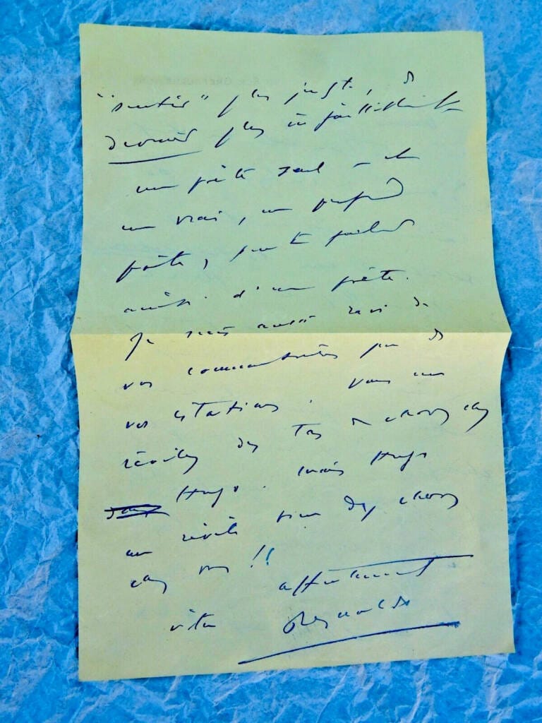 PROUST an Hahn: Seltenes Autograph