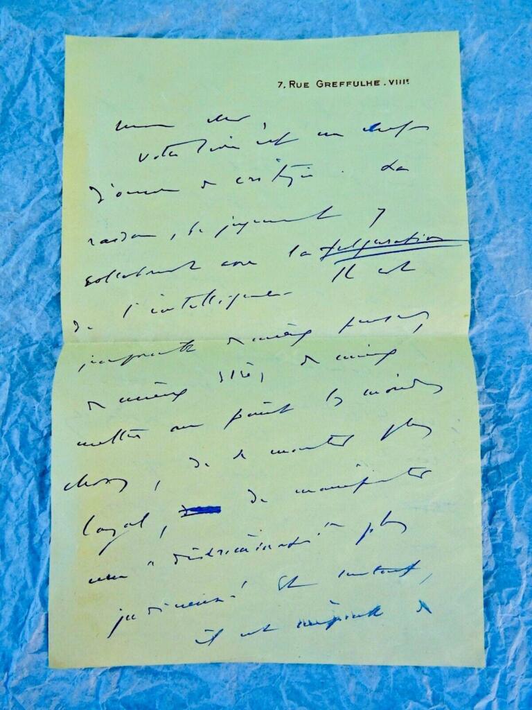 PROUST an Hahn: Seltenes Autograph