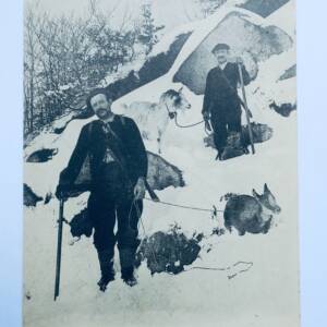 Pyrénées capture d'un jeune izard 1909