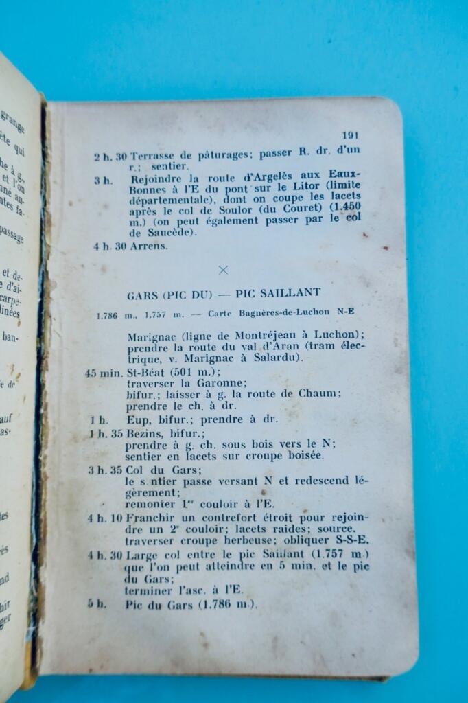 PYRENEES CENTRALES – DU VAL D&rsquo;ARAN A LA VALLEE D&rsquo;ASPE 1928