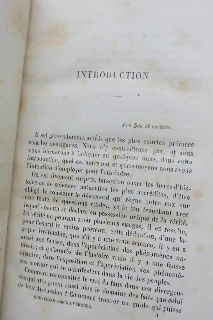 questions contreversées de l&rsquo;histoire et de la science 1880