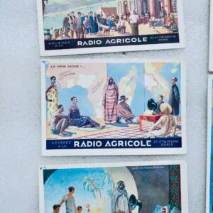 Radio agricole agriculture illustrateur Grosjean 9 CPA rare