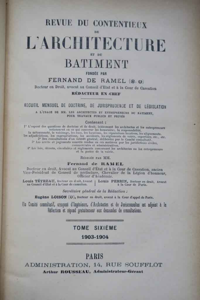 Architectural Disputes Review, Vol. 6 (1903-1904)