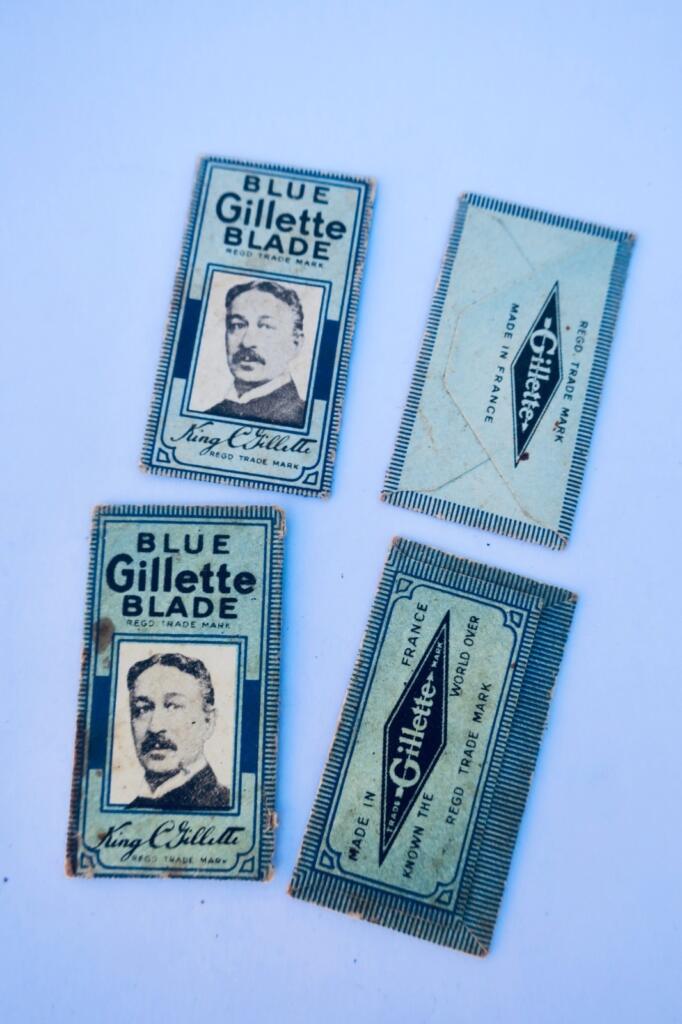 Antique Gillette razor set in decorative box