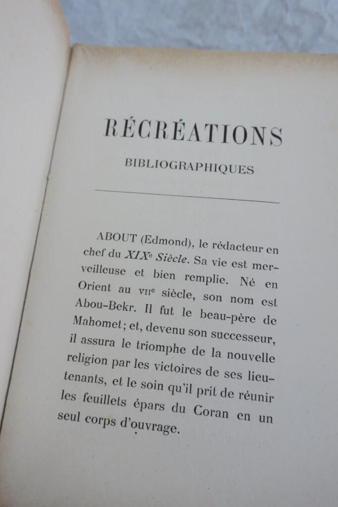 Bibliografische Erholung: französische Autoren