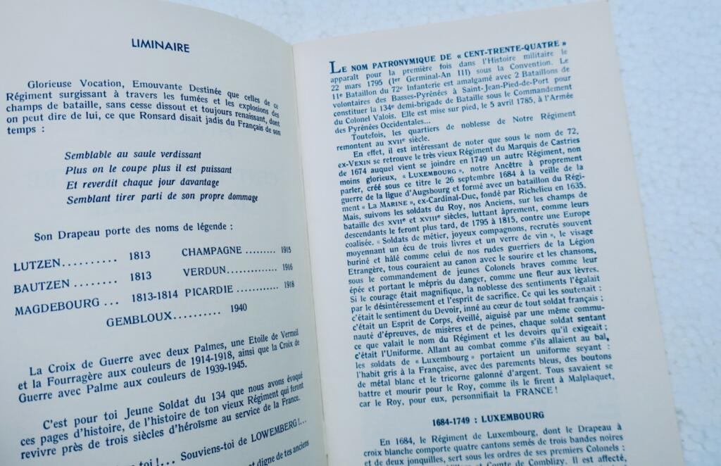 régiment historique du cent-trente-quatre d’infanterie