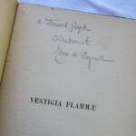 Vestigia Flammae by RÈGNIER, 1921 with dedication