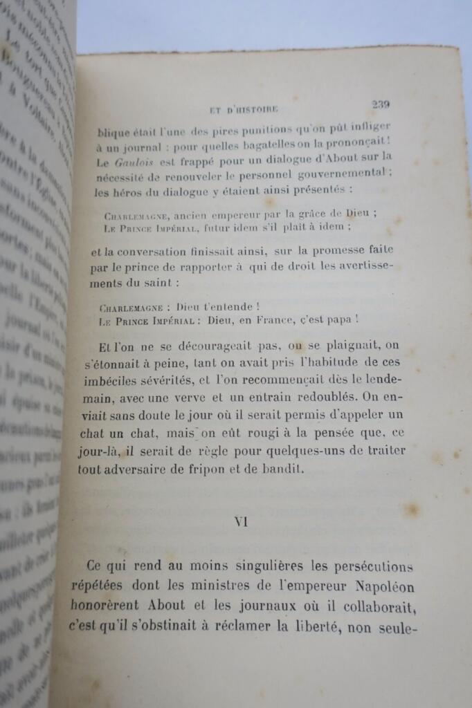 Essays on Politics and History with Author's Inscription
