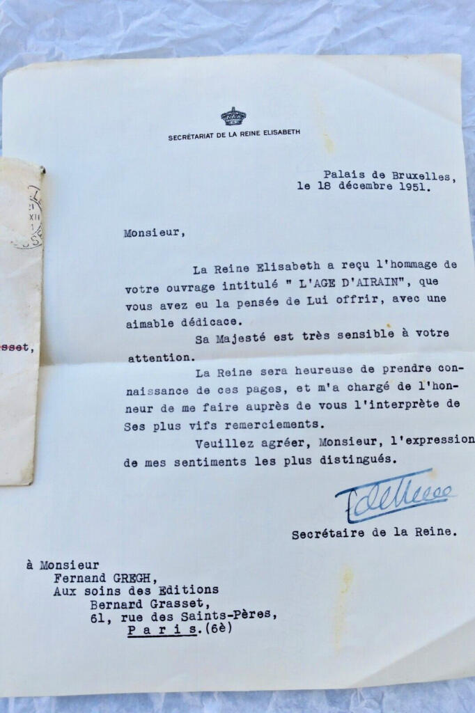 Letter from the Queen's Secretary