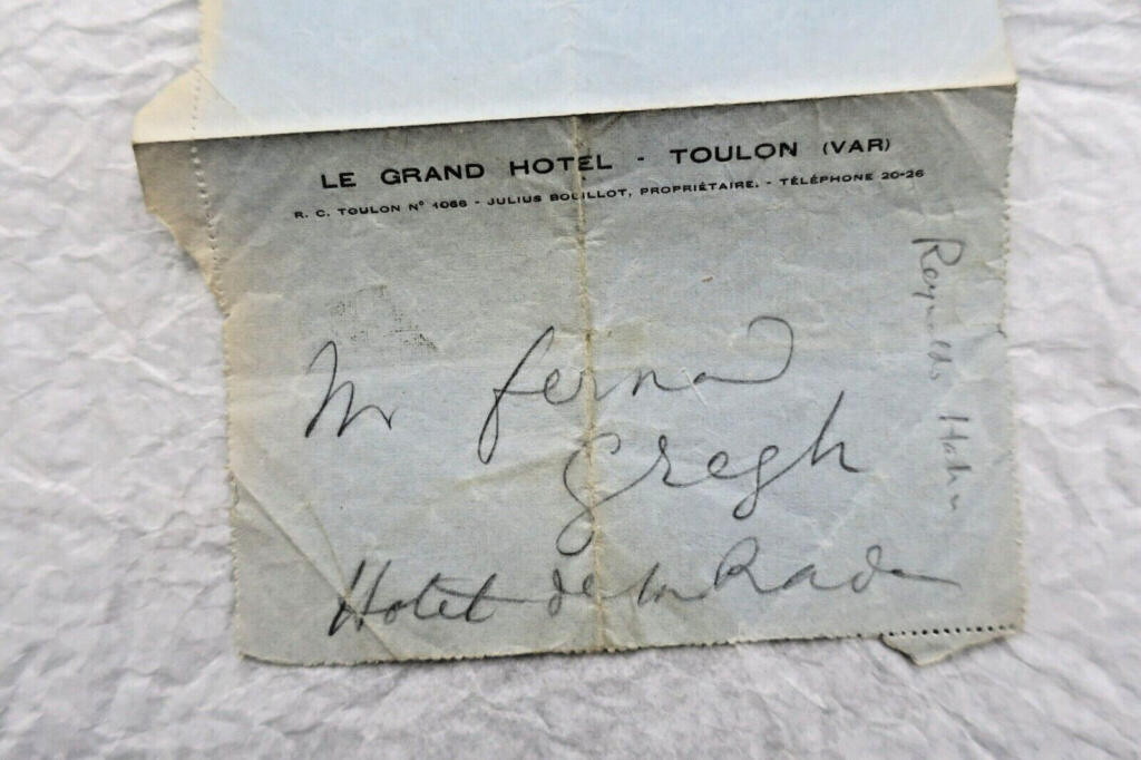 Renaldo HAHN’s letters to Fernand Gregh and others