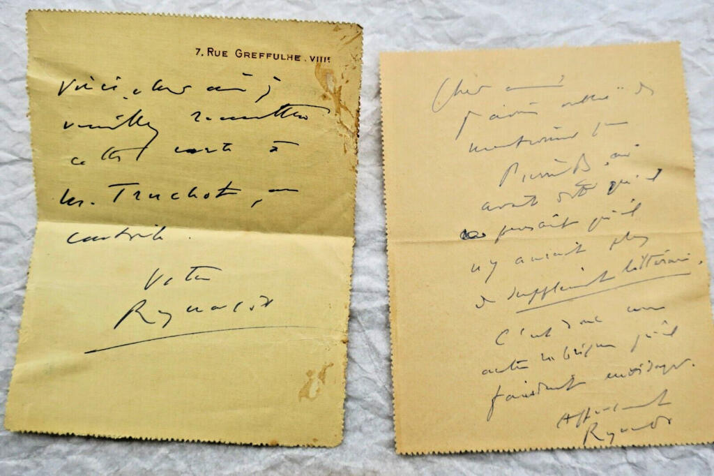 Autograph letters and cards from Renaldo Hahn