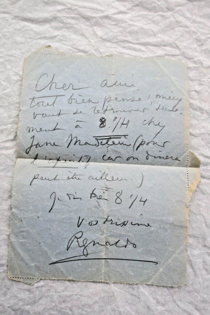 Autograph letters and cards from Renaldo Hahn
