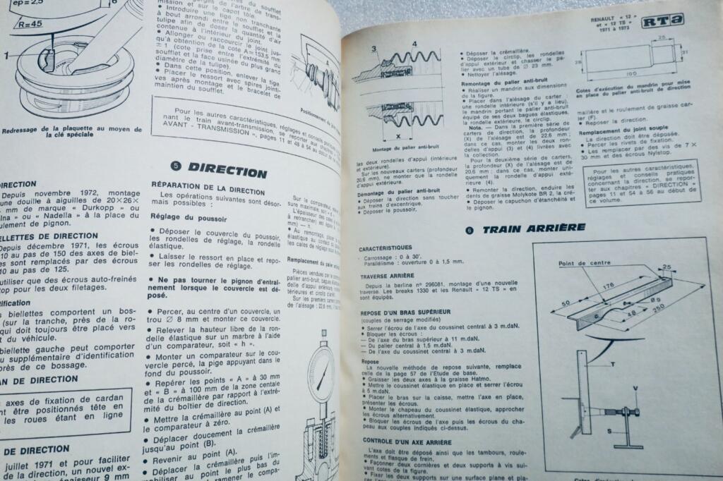 Renault 12 & 12 TS Technisches Handbuch 1973
