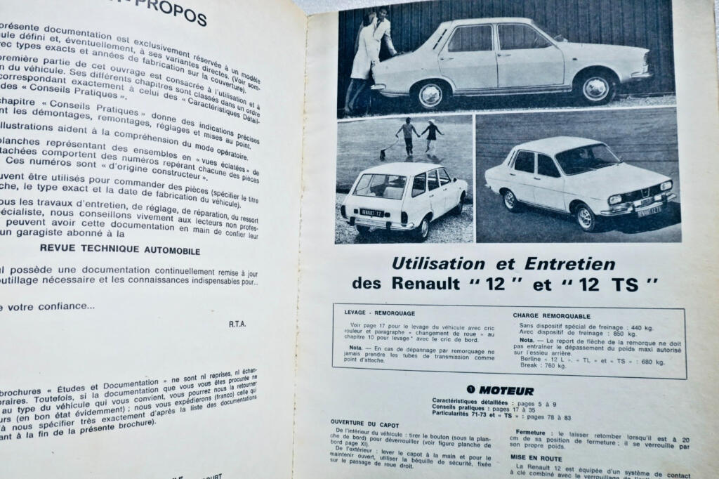 Renault 12 & 12 TS technical manual