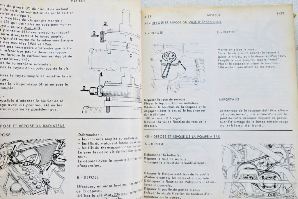 Technical service manual for Renault 16