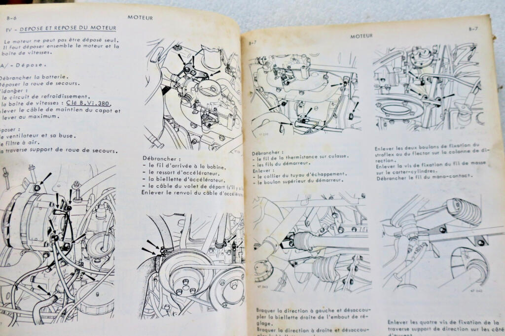 Technical service manual for Renault 16