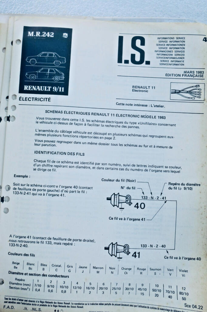 Reparaturanleitung Renault 11 Electronic 1