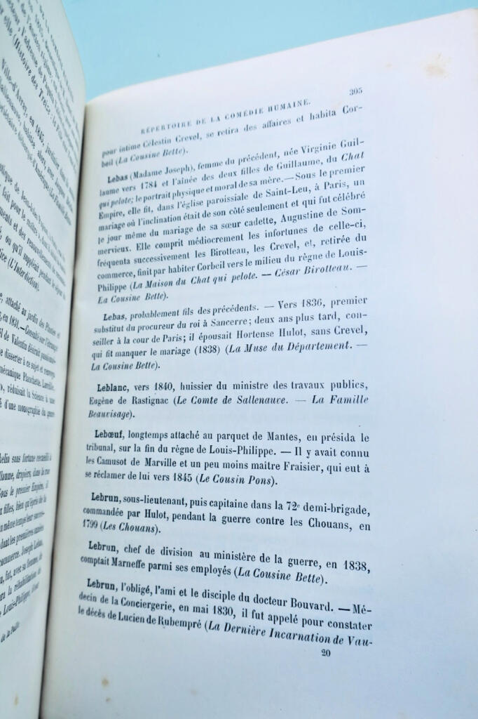 Répertoire de la Comédie humaine de H. de Balzac 1887