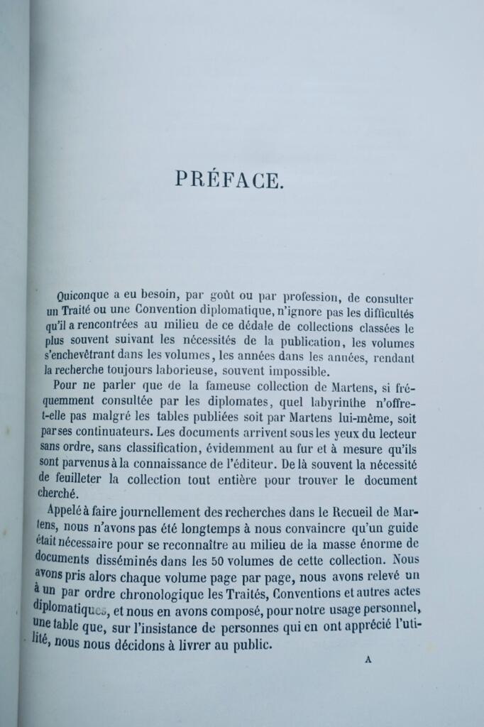 Répertoire des traités de paix, de commerce, d’alliance…