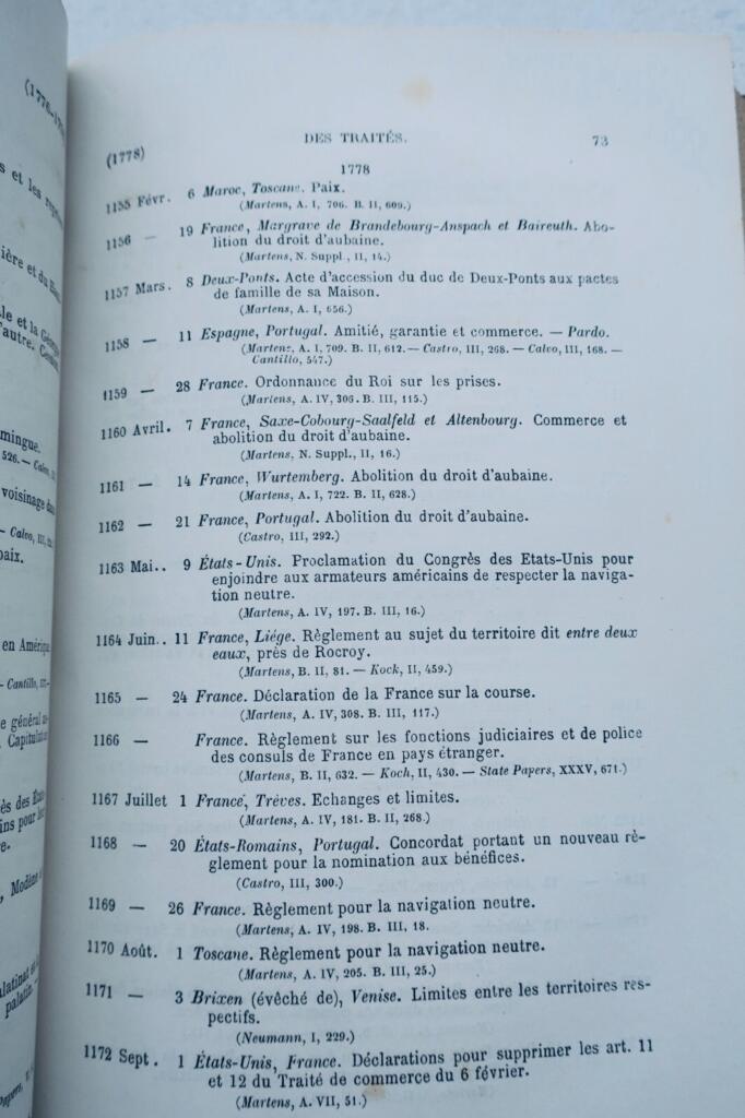 Répertoire des traités de paix, de commerce, d’alliance…
