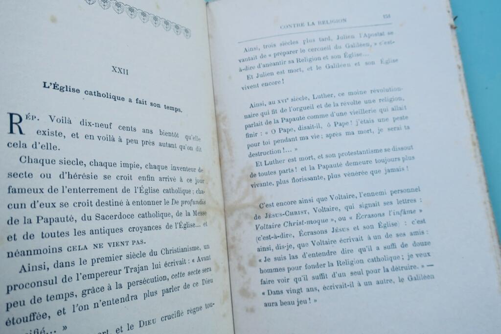 REPONSES COURTES FAMILIERES AUX OBJECTIONS LES PLUS REPANDUES CONTRE LA RELIGION