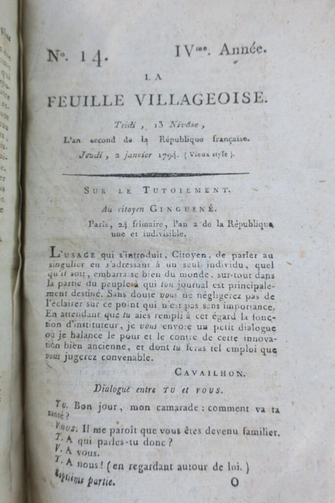 Revolutionary French newspaper issues from 1793-1794